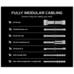 Corsair PSU 650W RM650eGold, Fully Modular, 12V-2x66xSATA, 3xPCIe, ATX 3.1, PCIe 5.1 - thumbnail 3