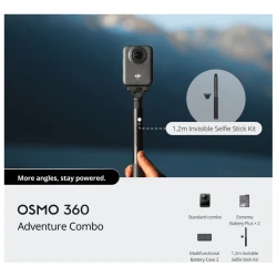 DJI Osmo 360 Adventure Combokamera,1/1.3" CMOS s f/2.8, USB-C PD punjenje,1770 mAh - thumbnail 1