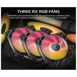 CORSAIR TITAN 360 RX RGB AIOLiquid CPU Cooler, Black,RX120LGA1851, LGA1700, AM5, AM4 - thumbnail 1